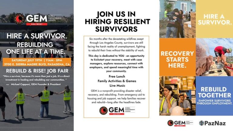 First Job Fair to Support Those Impacted by LA Fires Coming to Pasadena July 19